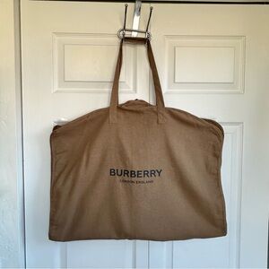 Burberry Brown Nylon Monogram Travel Garment Bag Storage Suit Cover Like New